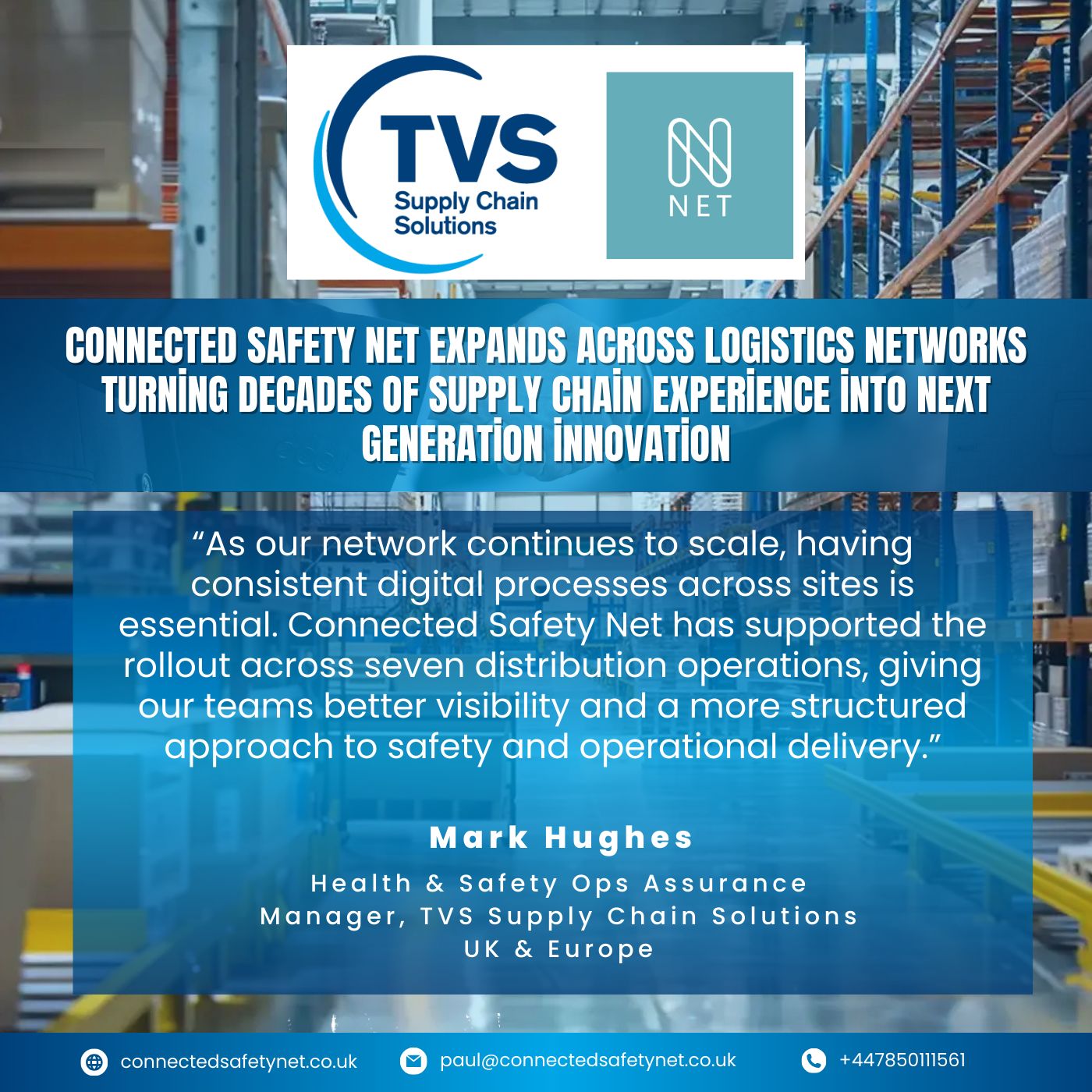 Mark Hughes - TVS Supply Chain Solutions: Scaling Safety Across Logistics Networks