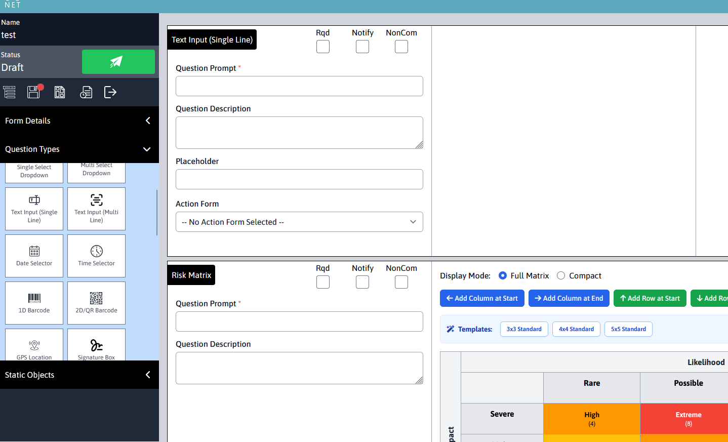 Advanced Form Builder Interface